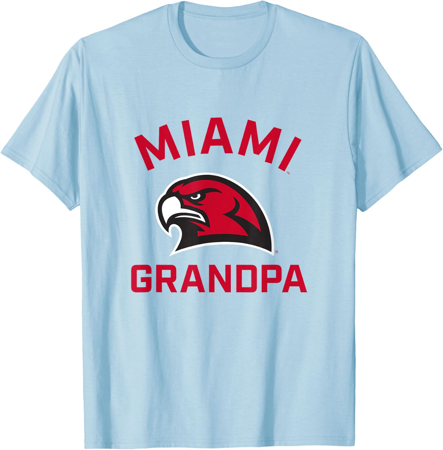 Miami University Ohio Redhawks Arched Grandpa T-Shirt - T-Shirt | Light Blue