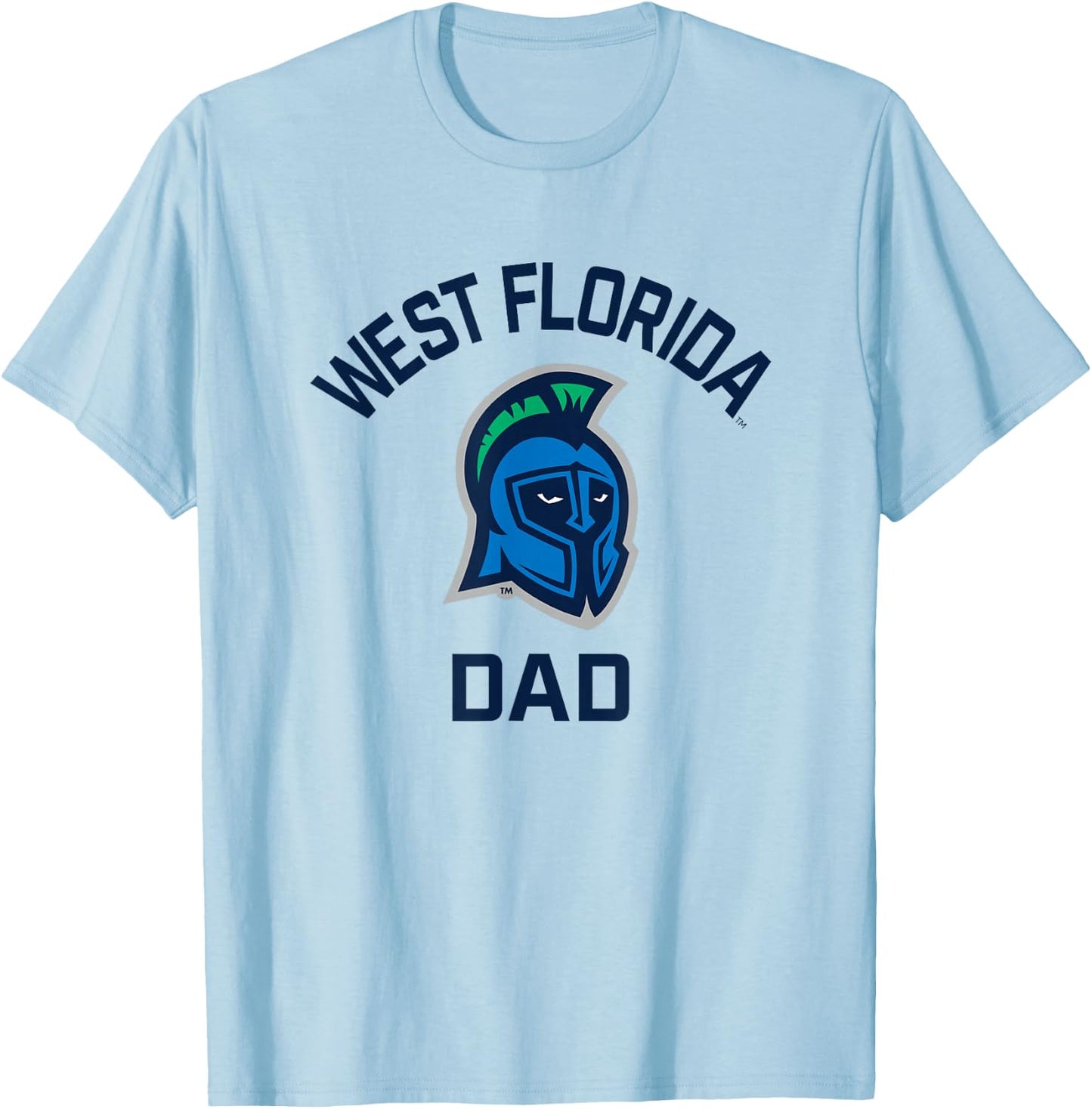 University of West Florida UWF Argonauts Arched Dad T-Shirt - T-Shirt | Light Blue