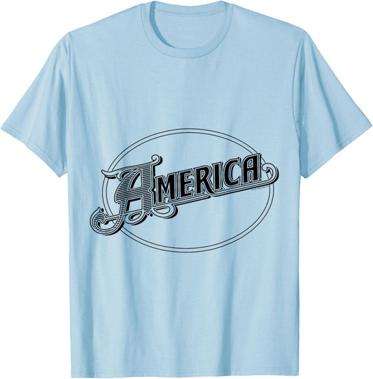 Officiel America The Band Logo T-Shirt - T-Shirt | Light Blue