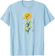 November Birthday Chrysanthemum Birth Flower T-Shirt - T-Shirt | Light Blue