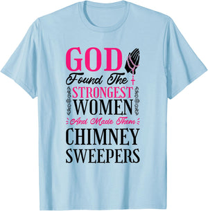 Christian Women Chimney Sweeper and Chimney Sweeping T-Shirt - T-Shirt | Light Blue