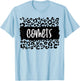 Comets Team Mascot School Spirit Game Night Leopard Print T-Shirt - T-Shirt | Light Blue