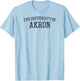 Akron Zips Retro Arch Gray Officially Licensed T-Shirt - T-Shirt | Light Blue