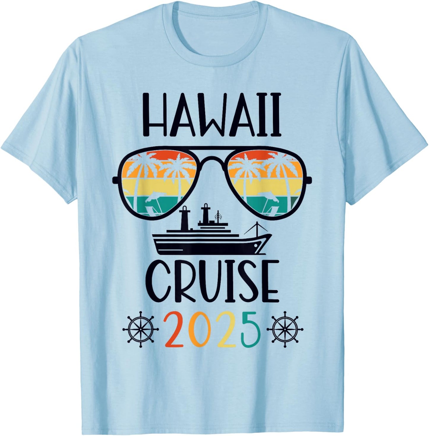 Hawaii Cruise 2025 Vacation Trip Matching Family Group T-Shirt - T-Shirt | Light Blue