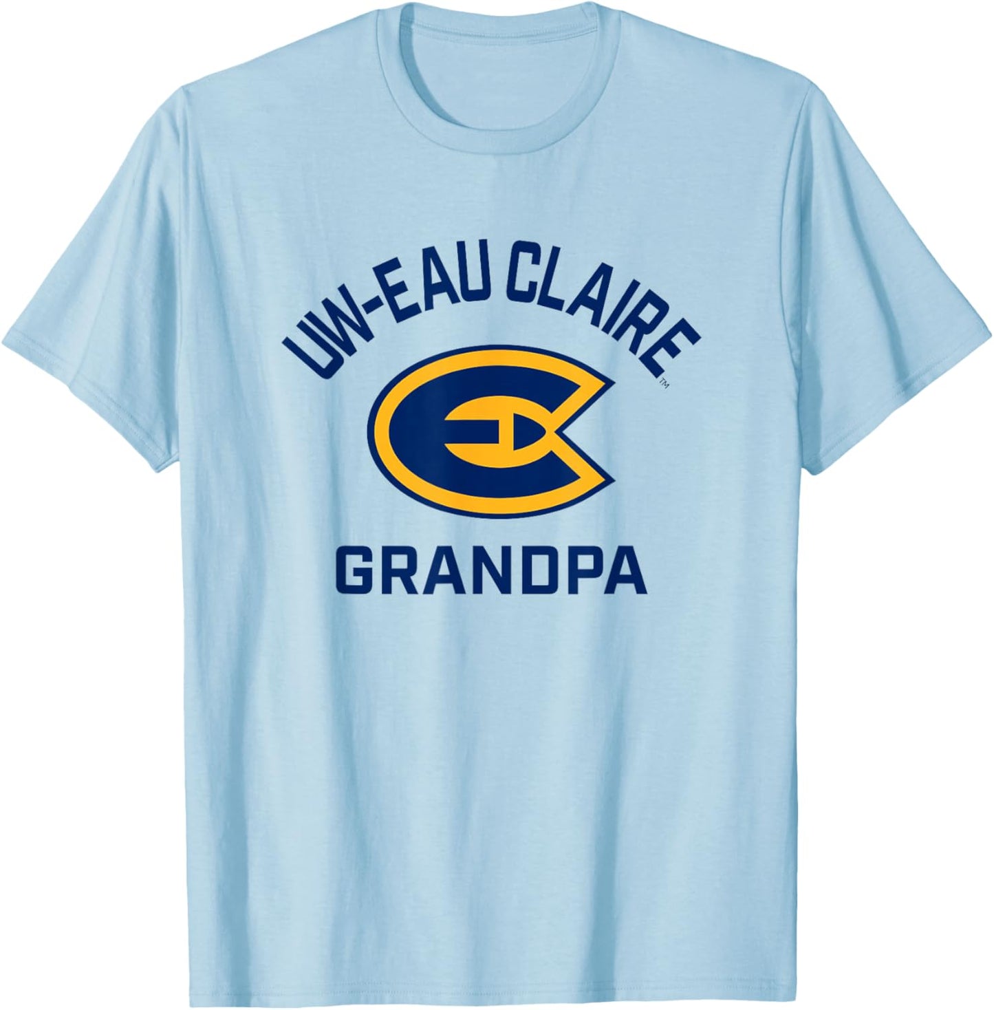 University of Wisconsin-Eau Claire Blugolds Arched Grandpa T-Shirt - T-Shirt | Light Blue