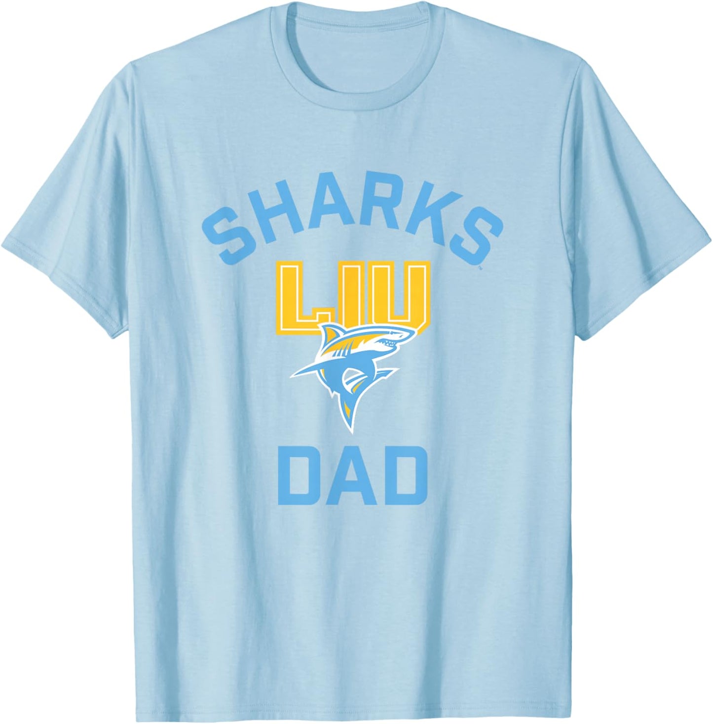 Long Island University LIU Blackbirds Arched Dad T-Shirt - T-Shirt | Light Blue