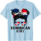 Dominican Girl Messy Hair Roots Pride Patriotic Kids T-Shirt - T-Shirt | Light Blue
