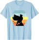 Griffin Retro Vintage Sunset Lion Eagle Mythical Creature T-Shirt - T-Shirt | Light Blue