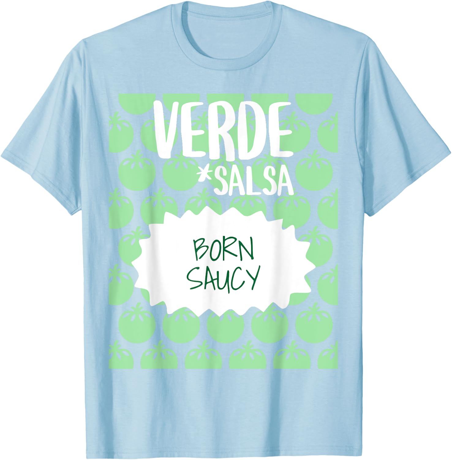 Salsa Verde Hot Sauce Packet Group Halloween Costume Team T-Shirt - T-Shirt | Light Blue