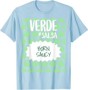 Salsa Verde Hot Sauce Packet Group Halloween Costume Team T-Shirt - T-Shirt | Light Blue
