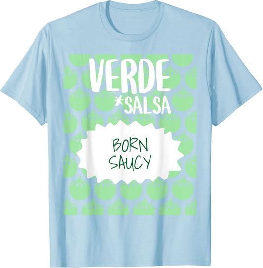 Salsa Verde Hot Sauce Packet Group Halloween Costume Team T-Shirt - T-Shirt | Light Blue