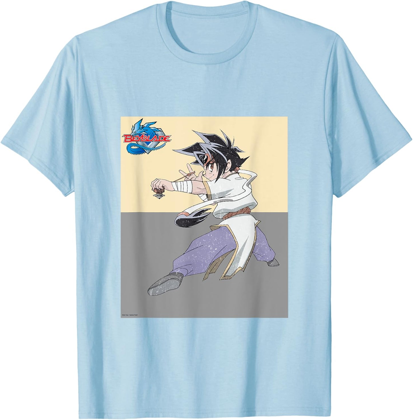 Beyblade Ray Vintage T-Shirt - T-Shirt | Light Blue