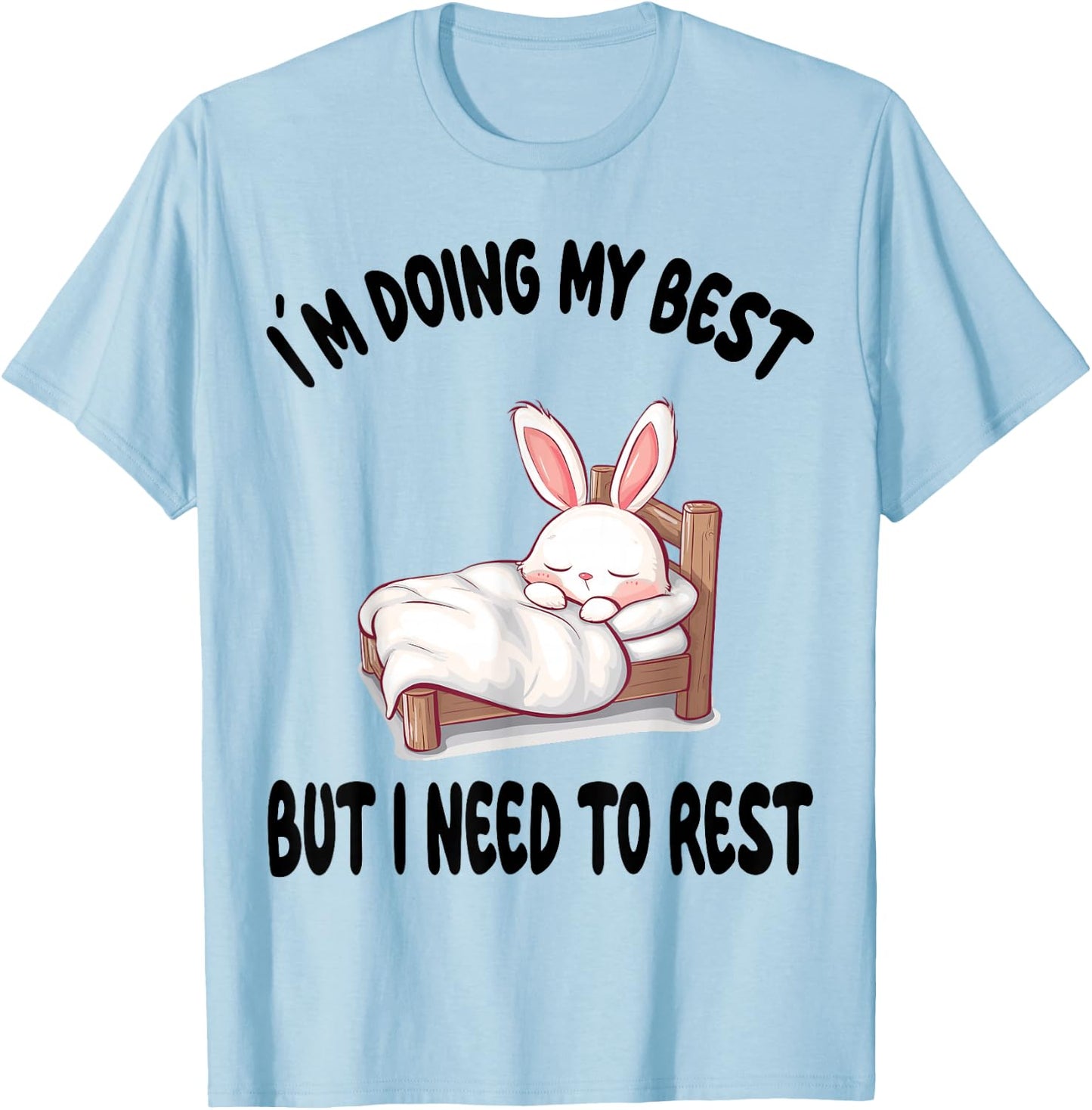 Bunny Rabbit Official Sleepshirt Pajamas Nightgown T-Shirt - T-Shirt | Light Blue