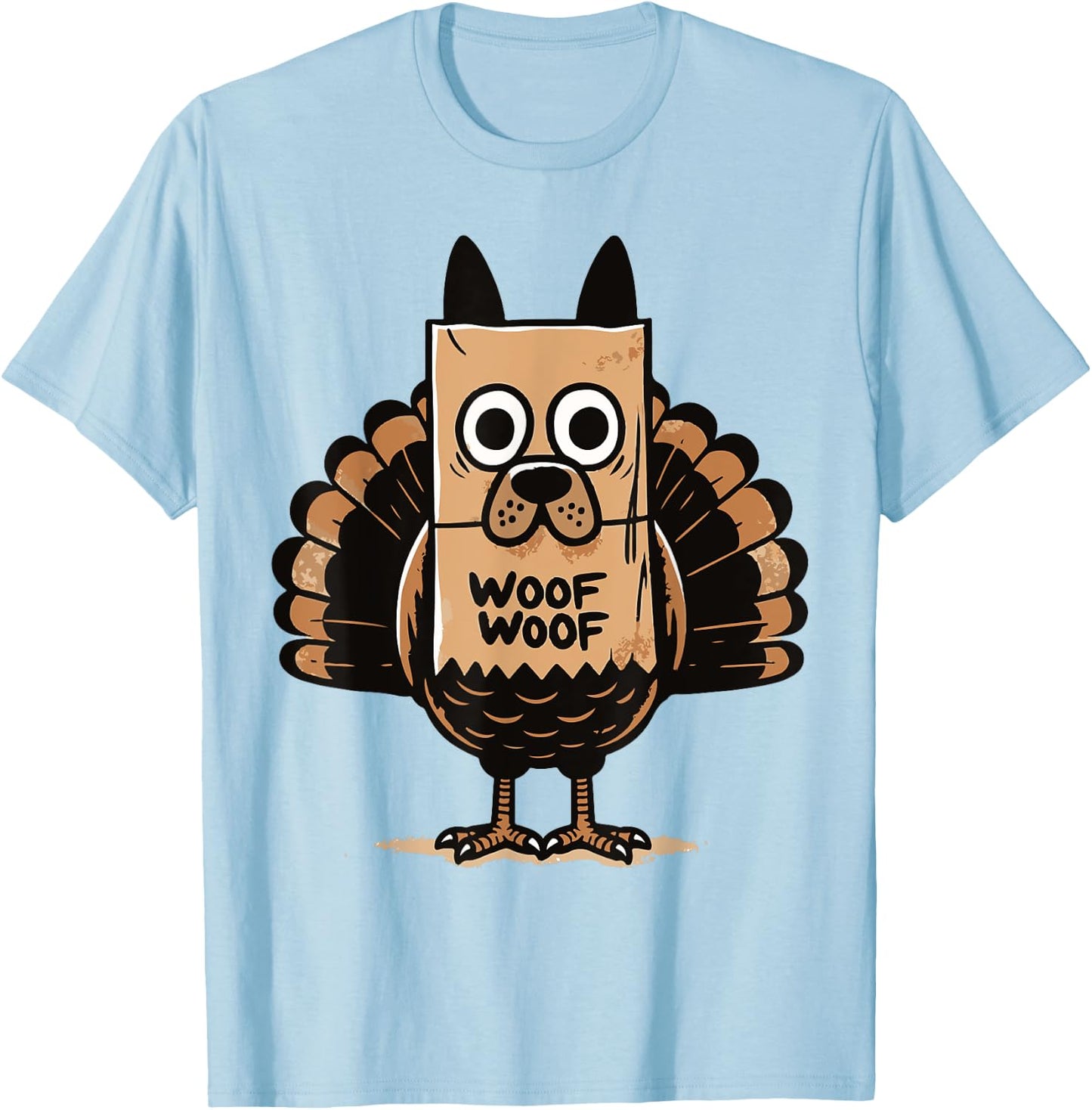 Thanksgiving Turkey Disguised as a Dog Women Girls Kids T-Shirt - T-Shirt | Light Blue