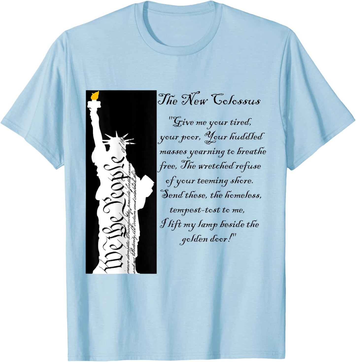 Statue of Liberty - immigrants melting pot refugees love T-Shirt - T-Shirt | Light Blue