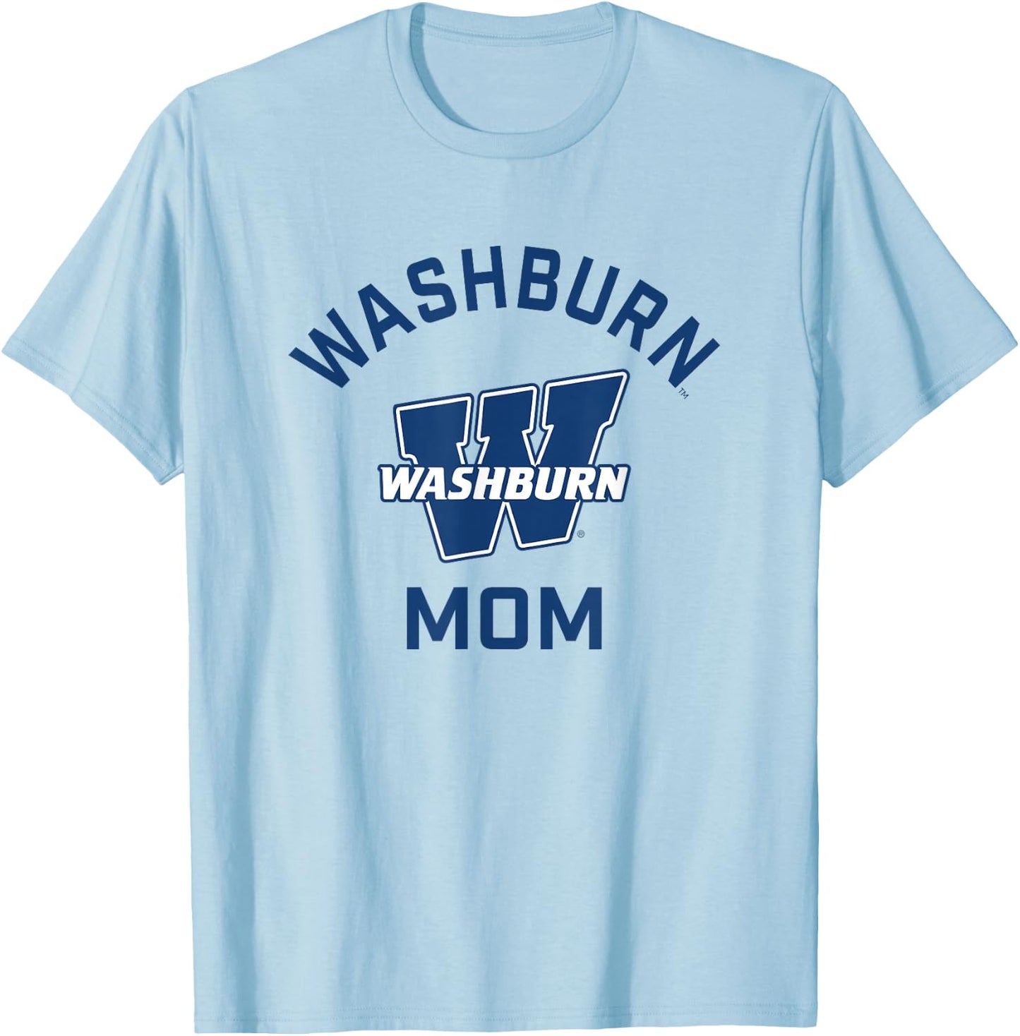 Washburn University Ichabods Arched Mom T-Shirt - T-Shirt | Light Blue