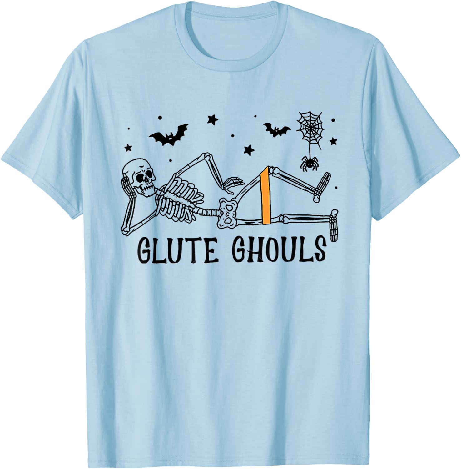 Glute Ghouls Fall Physical Therapy Halloween Spooky Season T-Shirt - T-Shirt | Light Blue