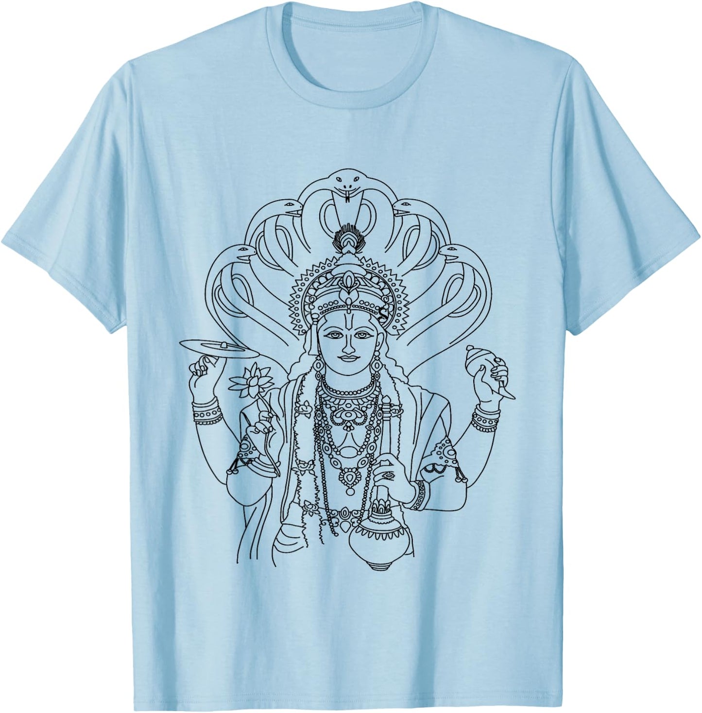 Vishnu Vedic Hindu God Hinduism T-Shirt - T-Shirt | Light Blue