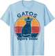 Gatos before Vatos Retro Vintage Funny saying cats Spanish T-Shirt - T-Shirt | Light Blue