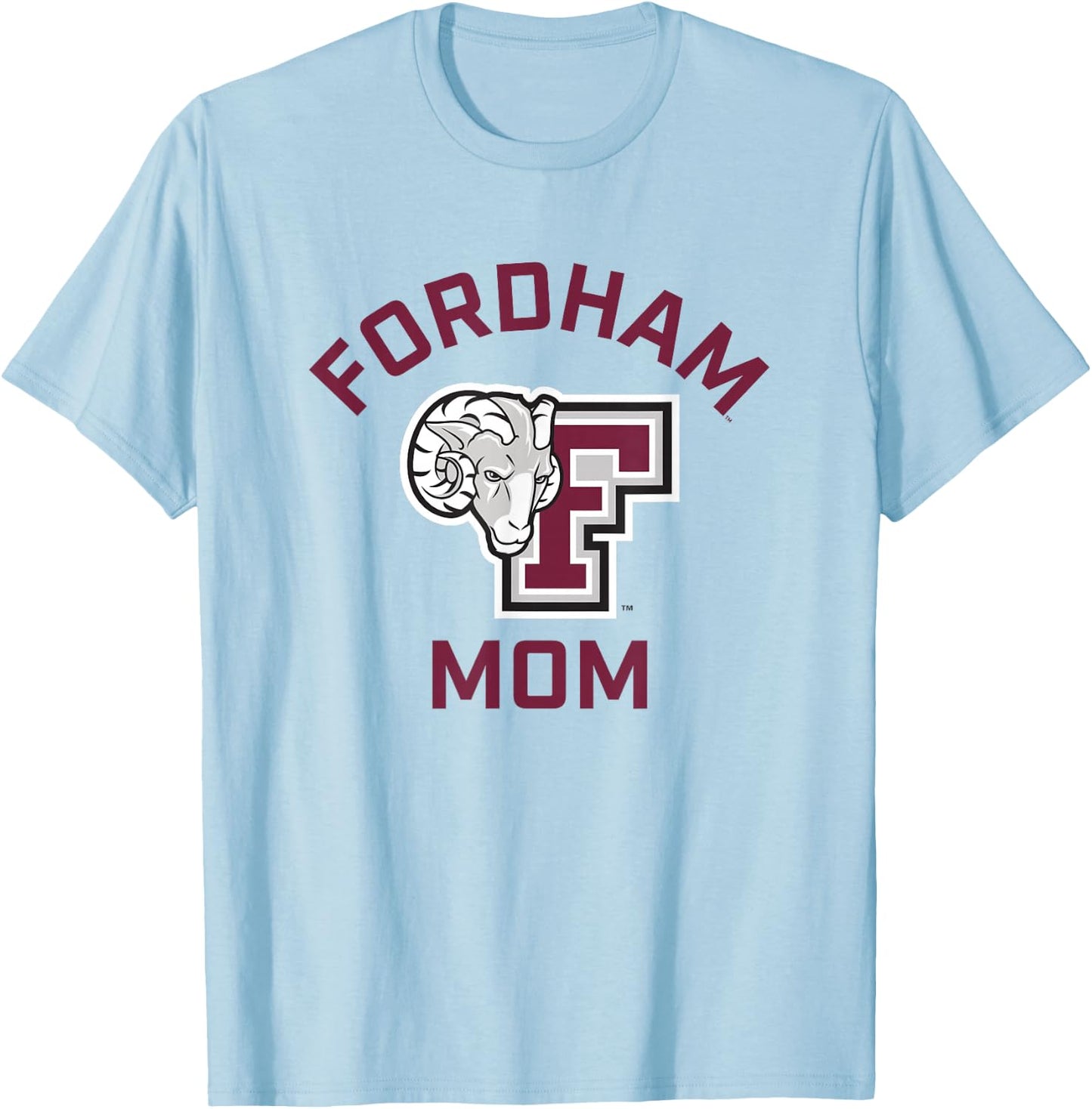 Fordham University Rams Arched Mom T-Shirt - T-Shirt | Light Blue