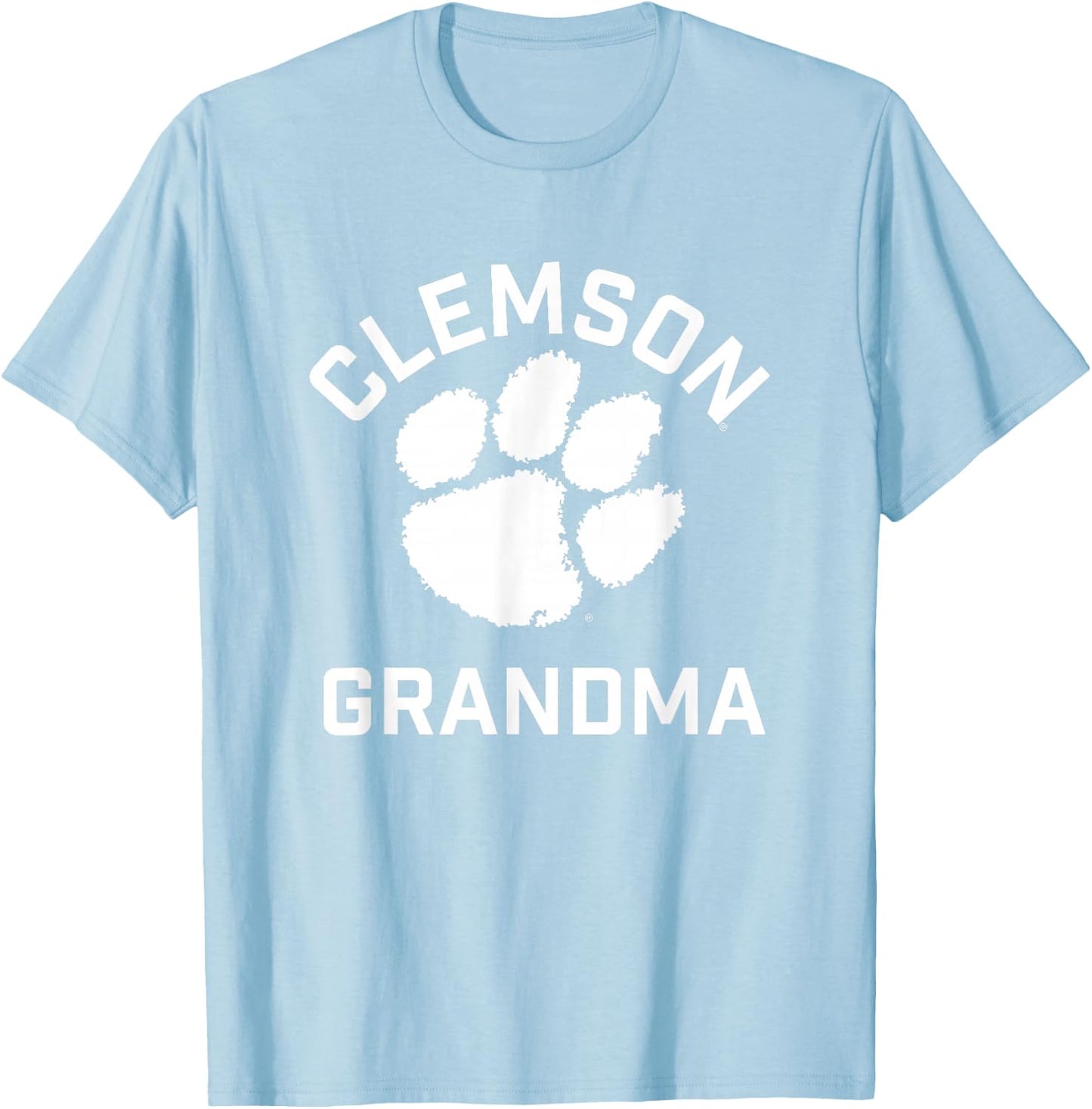 Clemson University Tigers Arched Grandma T-Shirt - T-Shirt | Light Blue