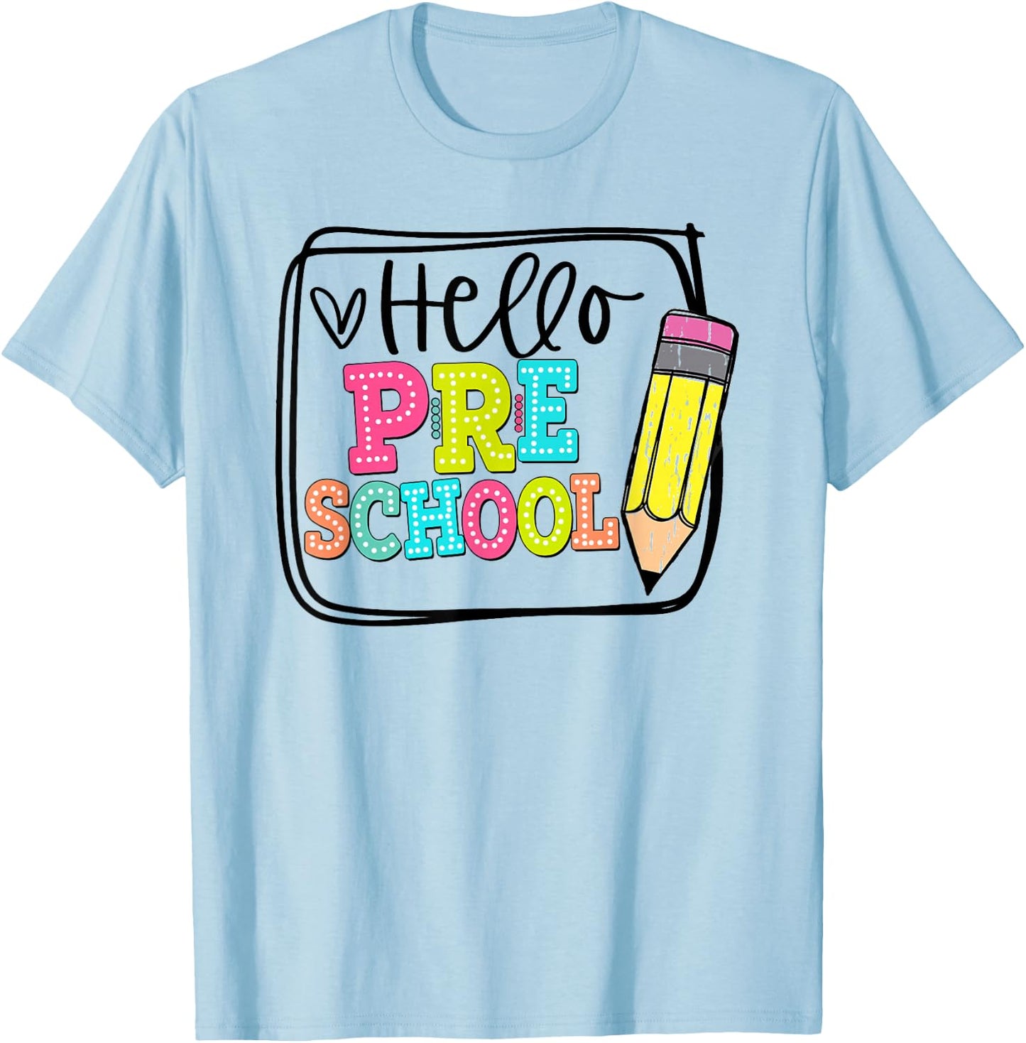 Hello preschool Team Pre-K Teacher Kids Back to School T-Shirt - T-Shirt | Light Blue
