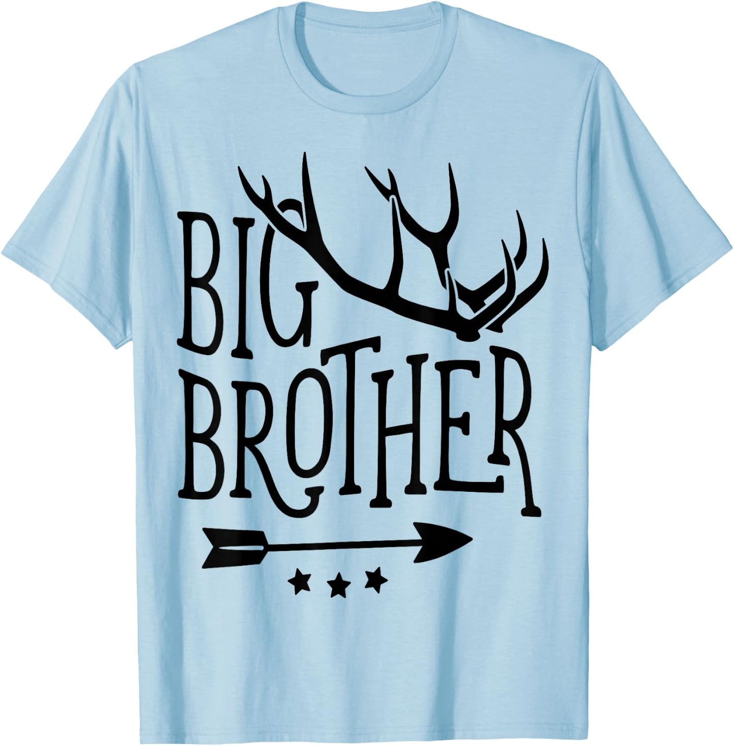 Big Brother Shirt Tribal Arrow Deer Antlers Kids Son Boys T-Shirt - T-Shirt | Light Blue