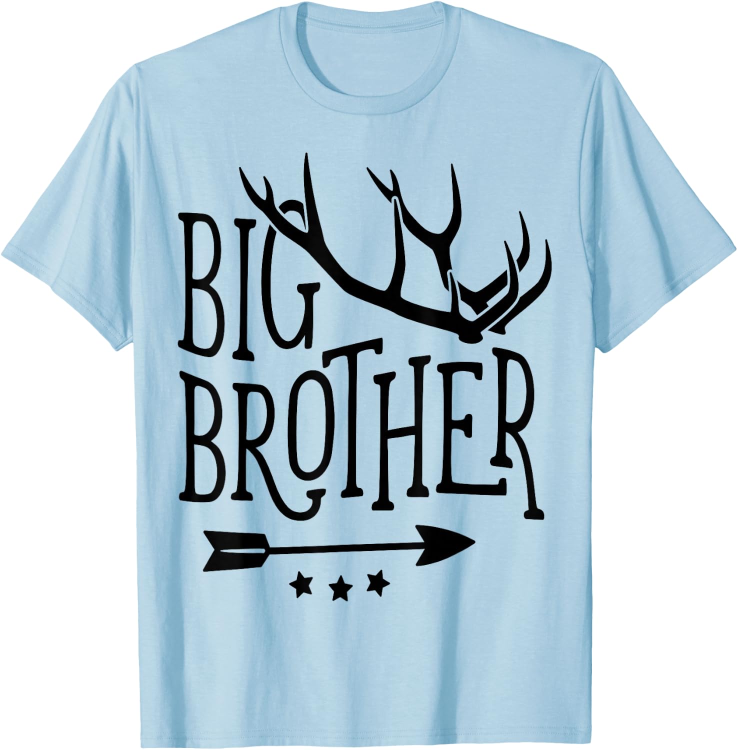 Big Brother Shirt Tribal Arrow Deer Antlers Kids Son Boys T-Shirt - T-Shirt | Light Blue