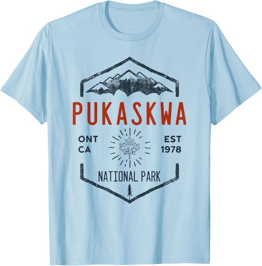 Pukaskwa National Park Canada Vintage T-Shirt - T-Shirt | Light Blue