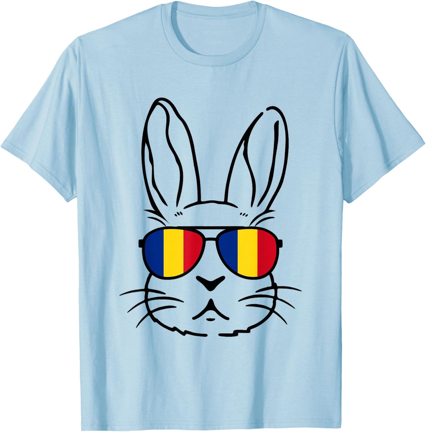 Romanian Easter Romania Flag Easter Bunny Family Matching T-Shirt - T-Shirt | Light Blue