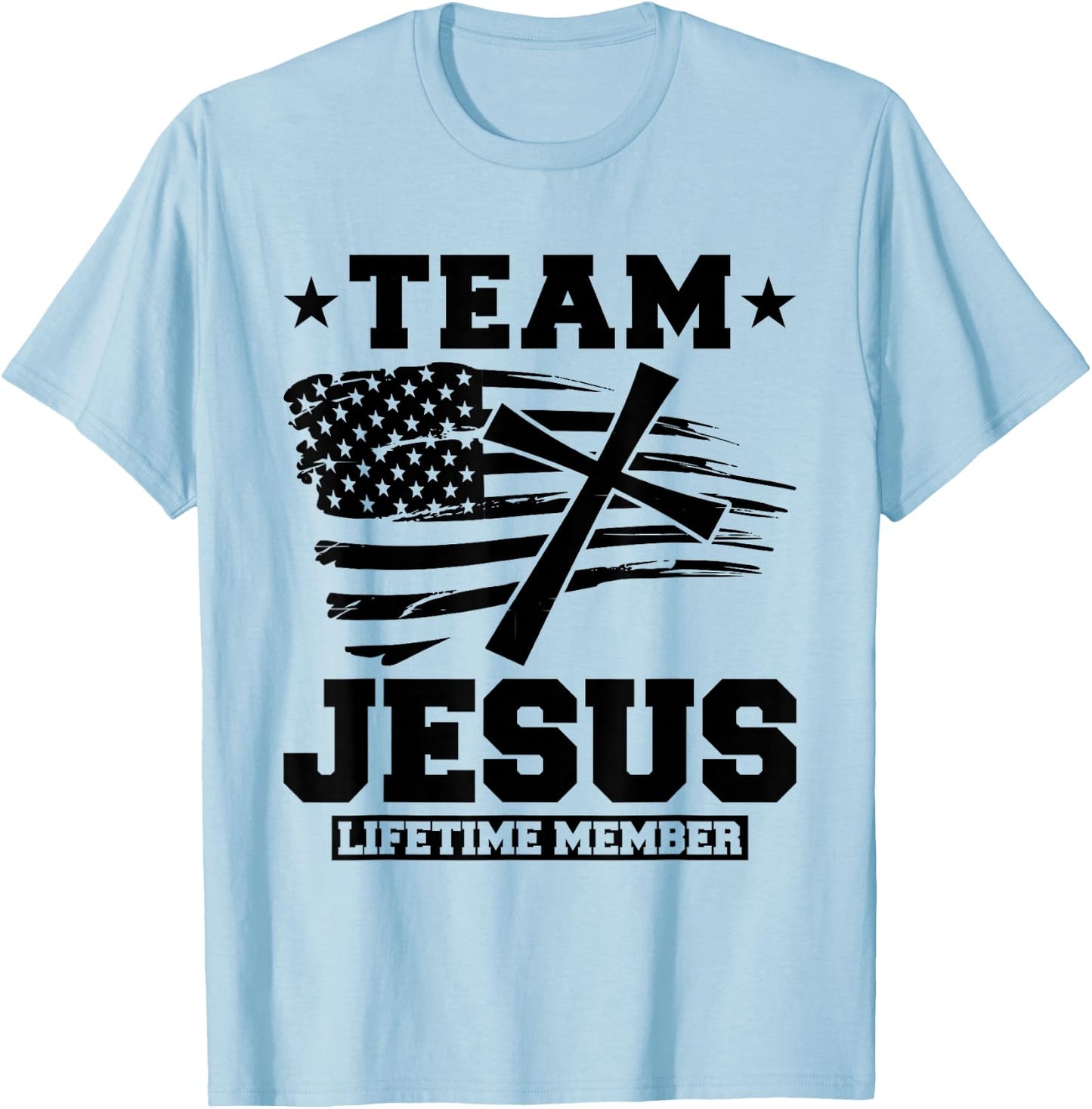Christian - Team Jesus 03 Faith Hope Love T-Shirt - T-Shirt | Light Blue