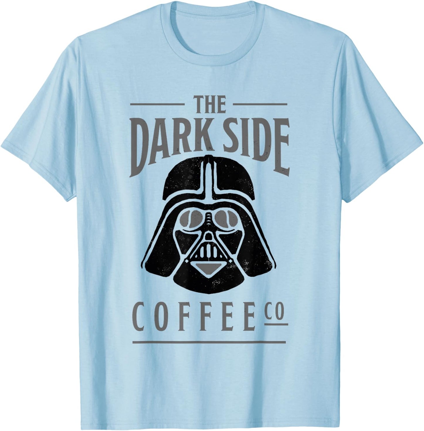Star Wars Classic The Dark Side Coffee Co. Darth Vader Retro T-Shirt - T-Shirt | Light Blue