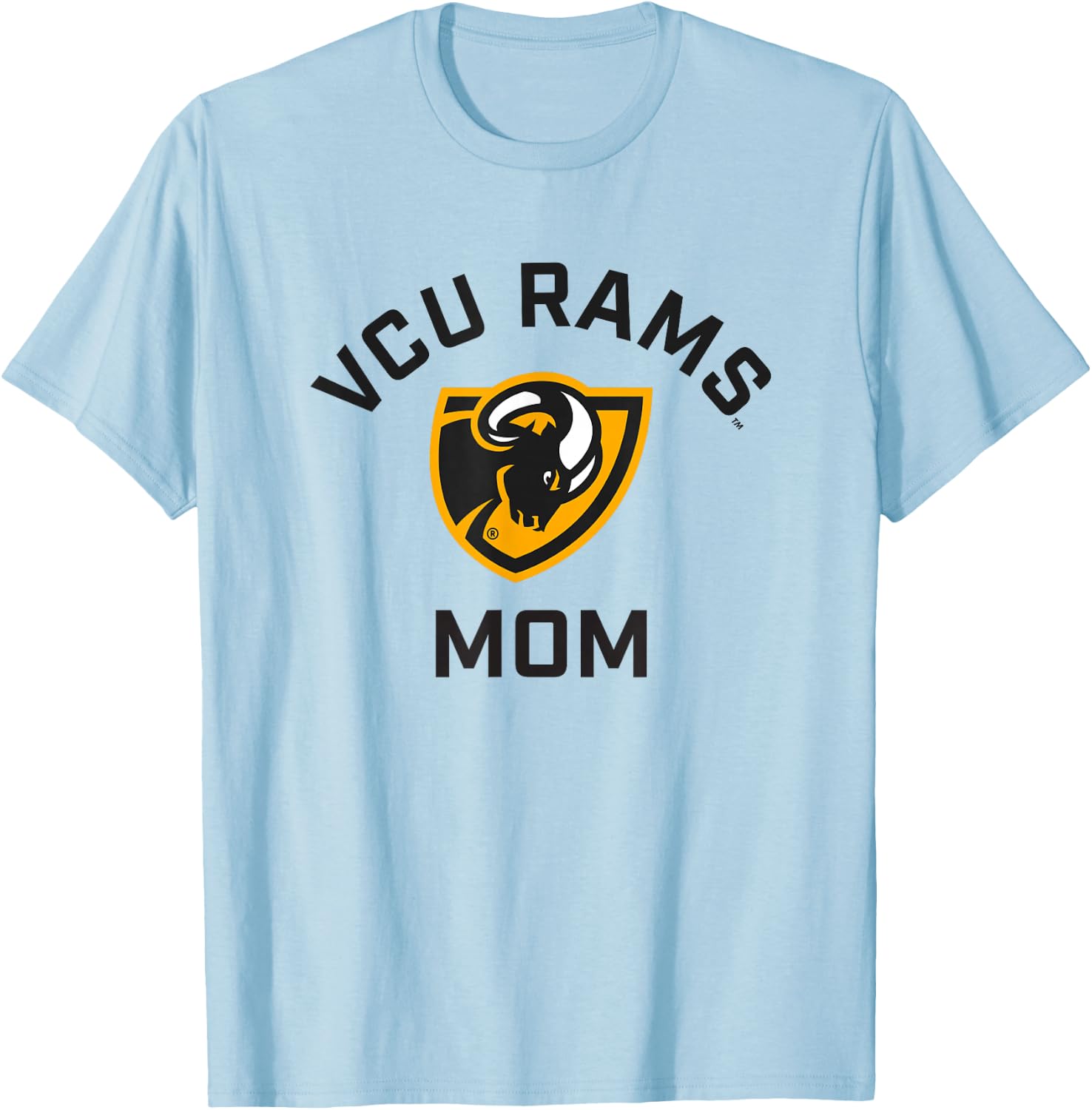 Virginia Commonwealth University VCU Rams Arched Mom T-Shirt - T-Shirt | Light Blue
