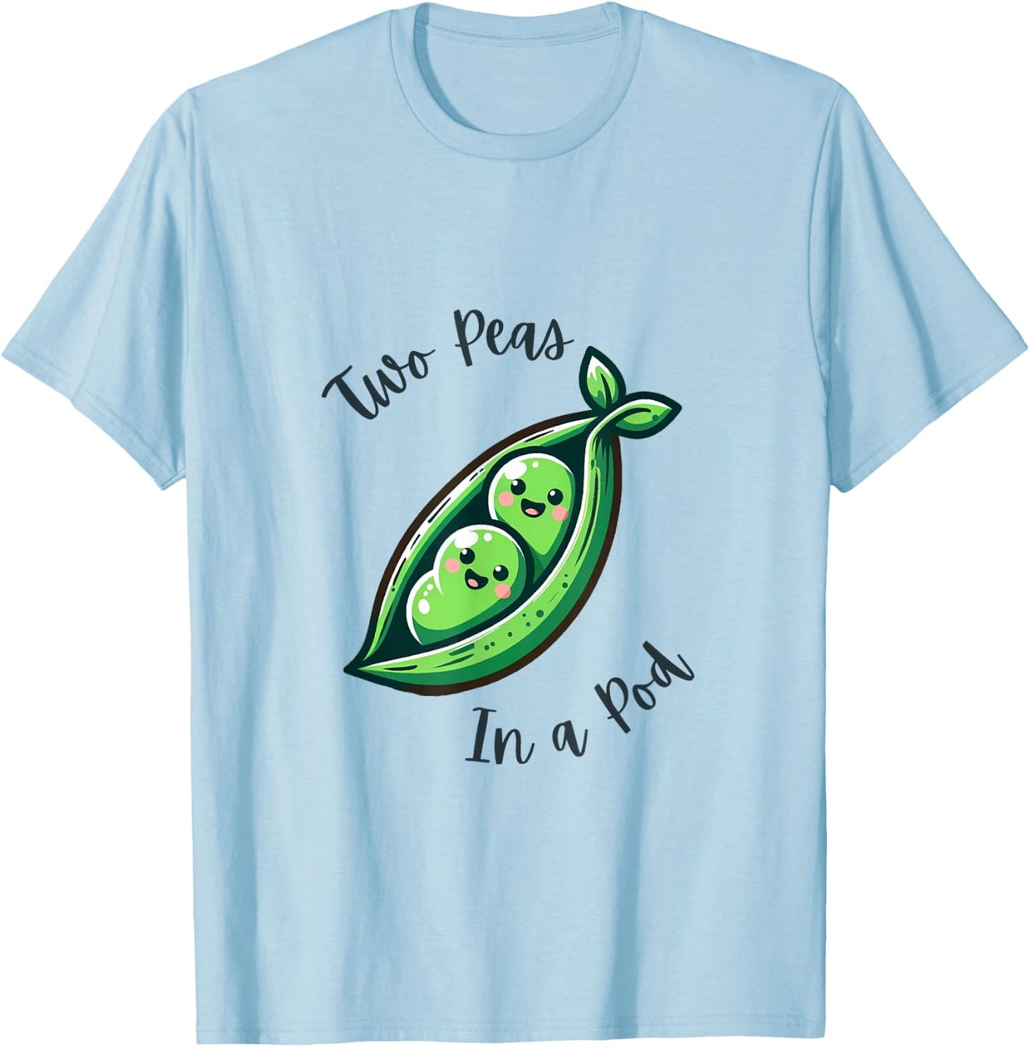 Two Peas In A Pod Valentine's Day Pregnancy Announce Mommy a T-Shirt - T-Shirt | Light Blue