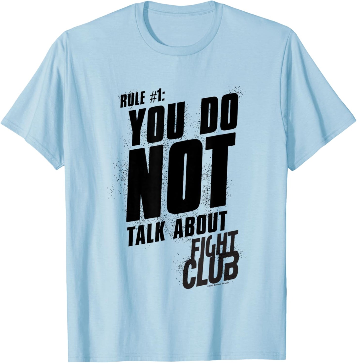 Fight Club Rule #1 You Do Not Talk About Fight Club Retro T-Shirt - T-Shirt | Light Blue