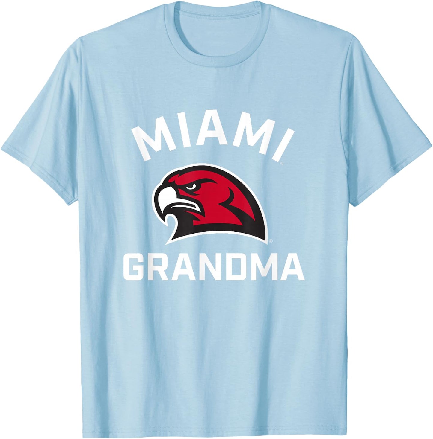 Miami University Ohio Redhawks Arched Grandma T-Shirt - T-Shirt | Light Blue