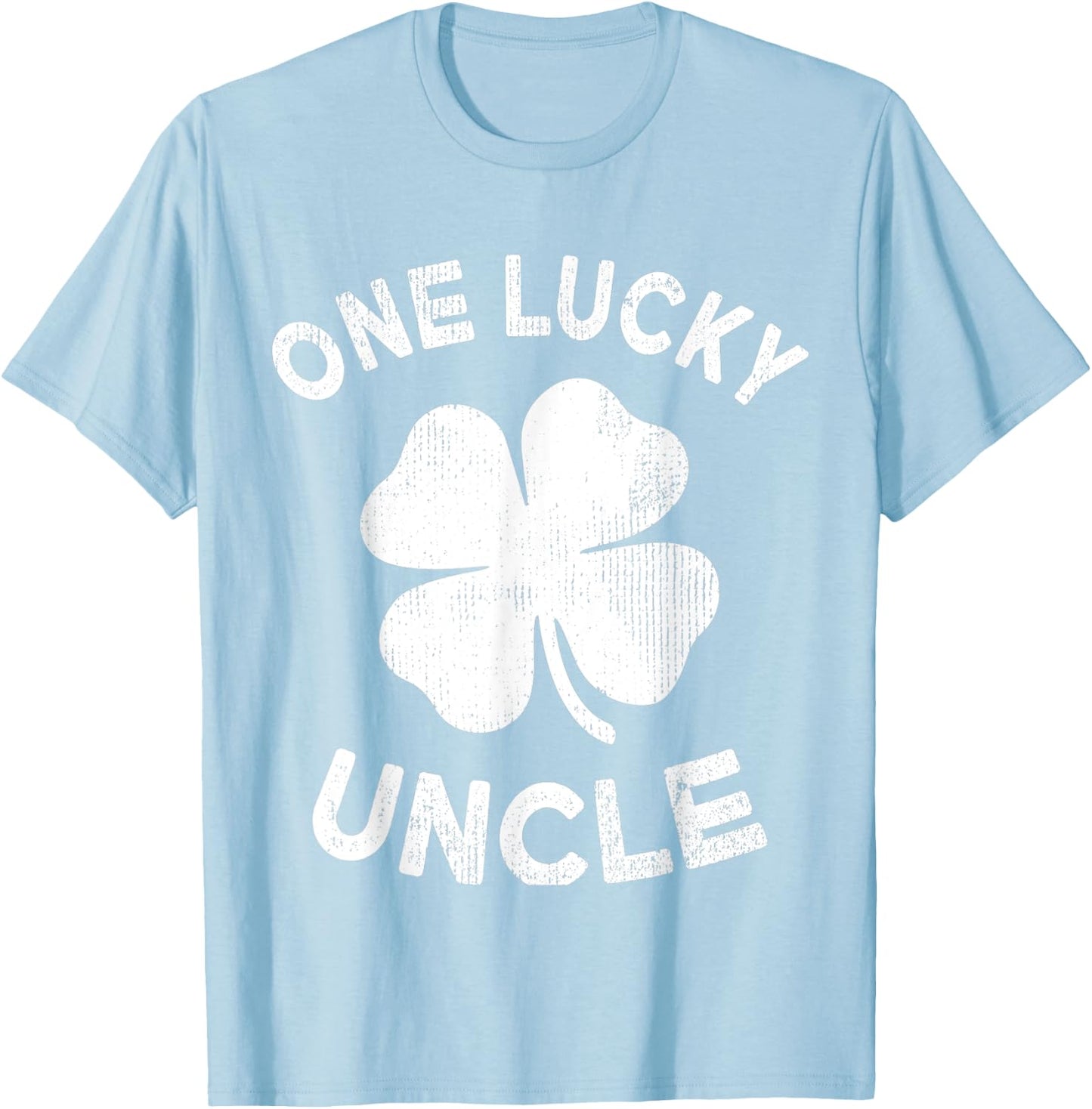 One Lucky Uncle St Patricks Day Green Shamrock Leaf T-Shirt - T-Shirt | Light Blue