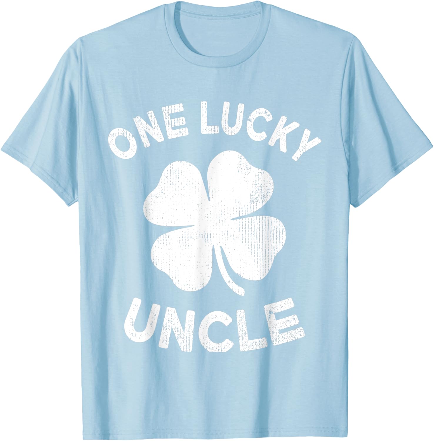 One Lucky Uncle St Patricks Day Green Shamrock Leaf T-Shirt - T-Shirt | Light Blue