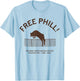 Free Phill The Great Water Buffalo Escape Pleasant Hill Iowa T-Shirt - T-Shirt | Light Blue