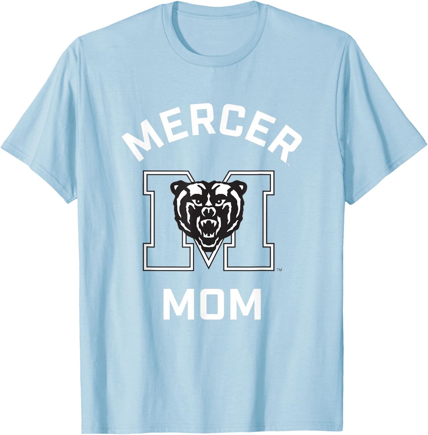 Mercer University Bears Arched Mom T-Shirt - T-Shirt | Light Blue