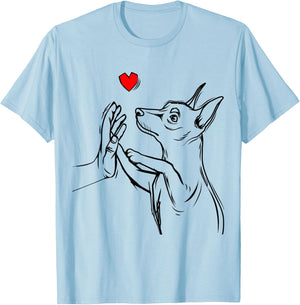 Min Pin Love Miniature Pinscher Dog Mom Women Girls T-Shirt - T-Shirt | Light Blue