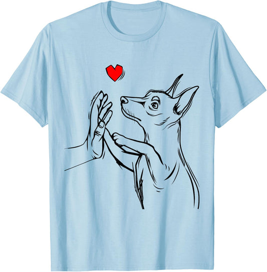 Min Pin Love Miniature Pinscher Dog Mom Women Girls T-Shirt - T-Shirt | Light Blue