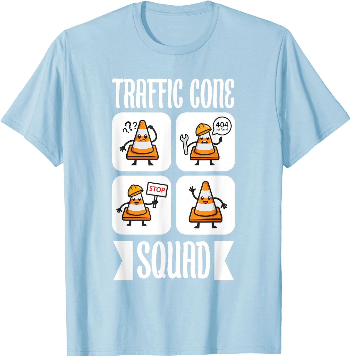Traffic Cone Squad T-Shirt - T-Shirt | Light Blue