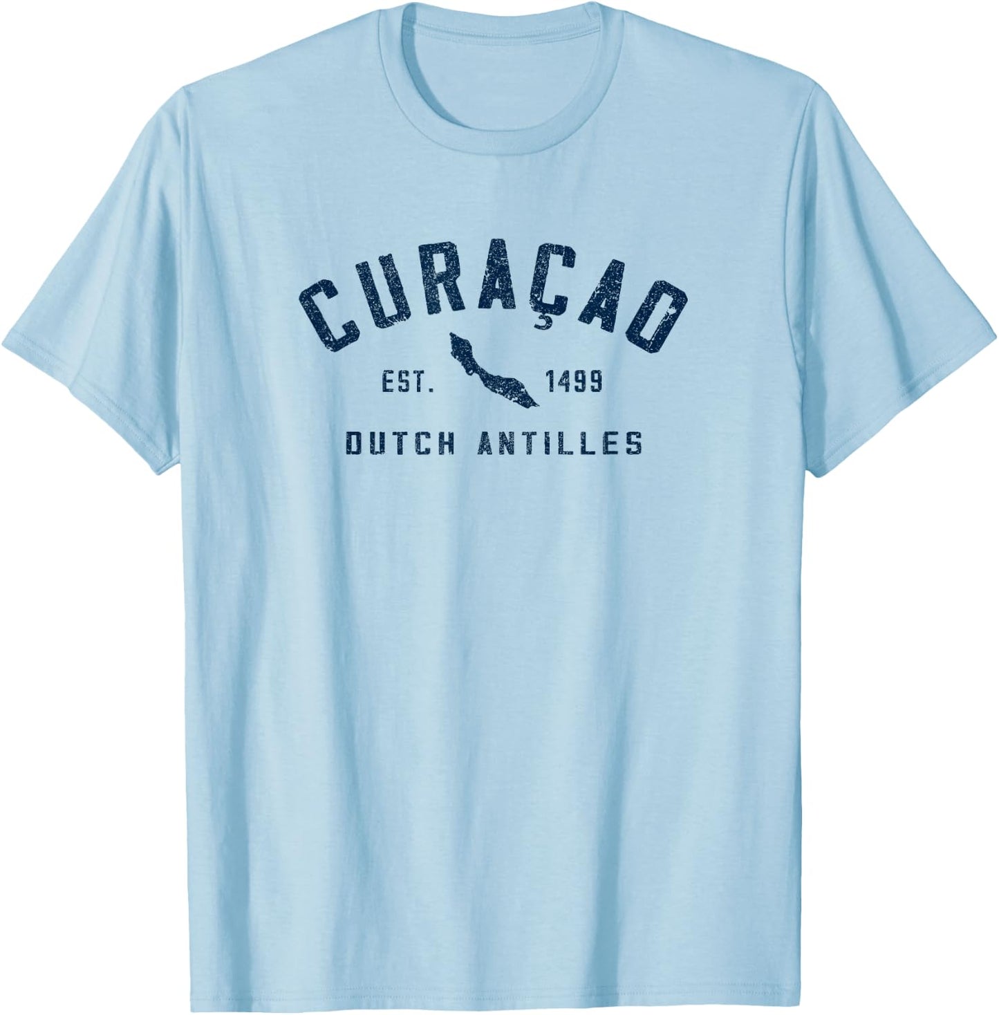 Curacao Dutch Caribbean Souvenir Cruise Vacation T-Shirt - T-Shirt | Light Blue