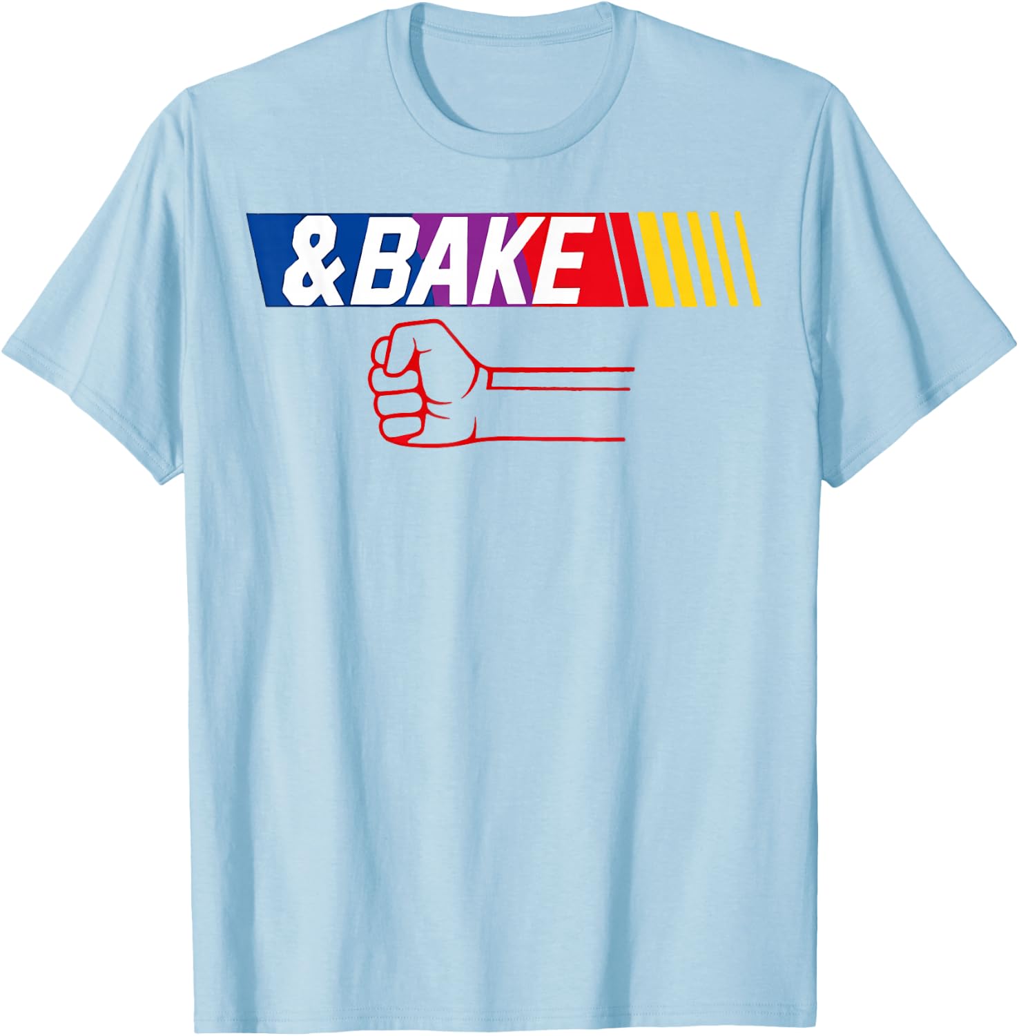 Dad Kid Matching Shake and Bake, Bake T-Shirt - T-Shirt | Light Blue