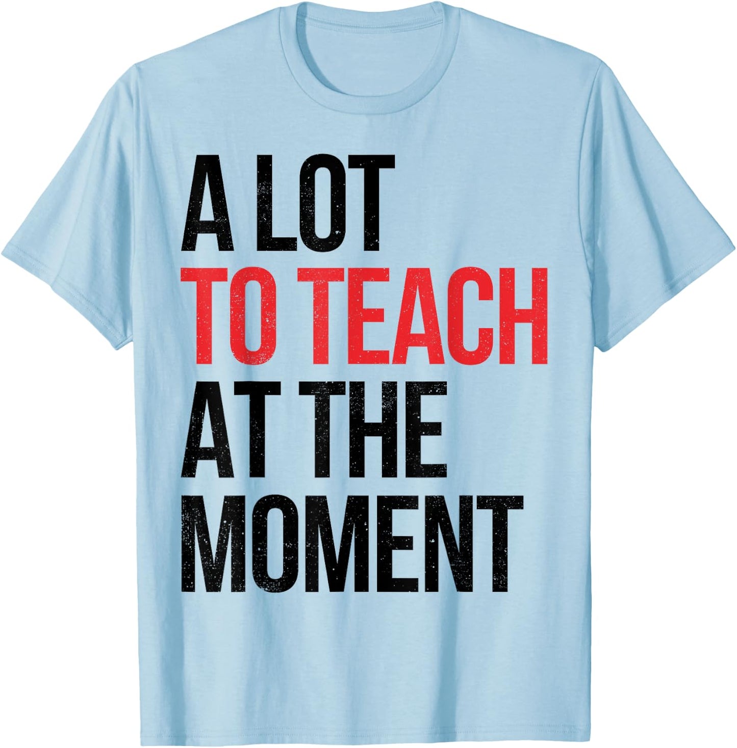 Funny Quote A Lot To Teach At the Moment Teacher T-Shirt - T-Shirt | Light Blue