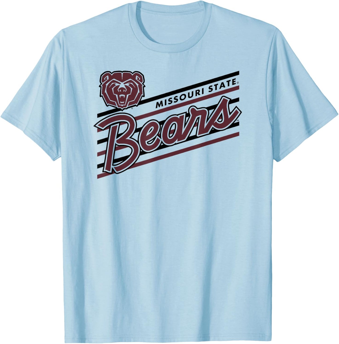 Missouri State Bears Retro Performer White T-Shirt - T-Shirt | Light Blue