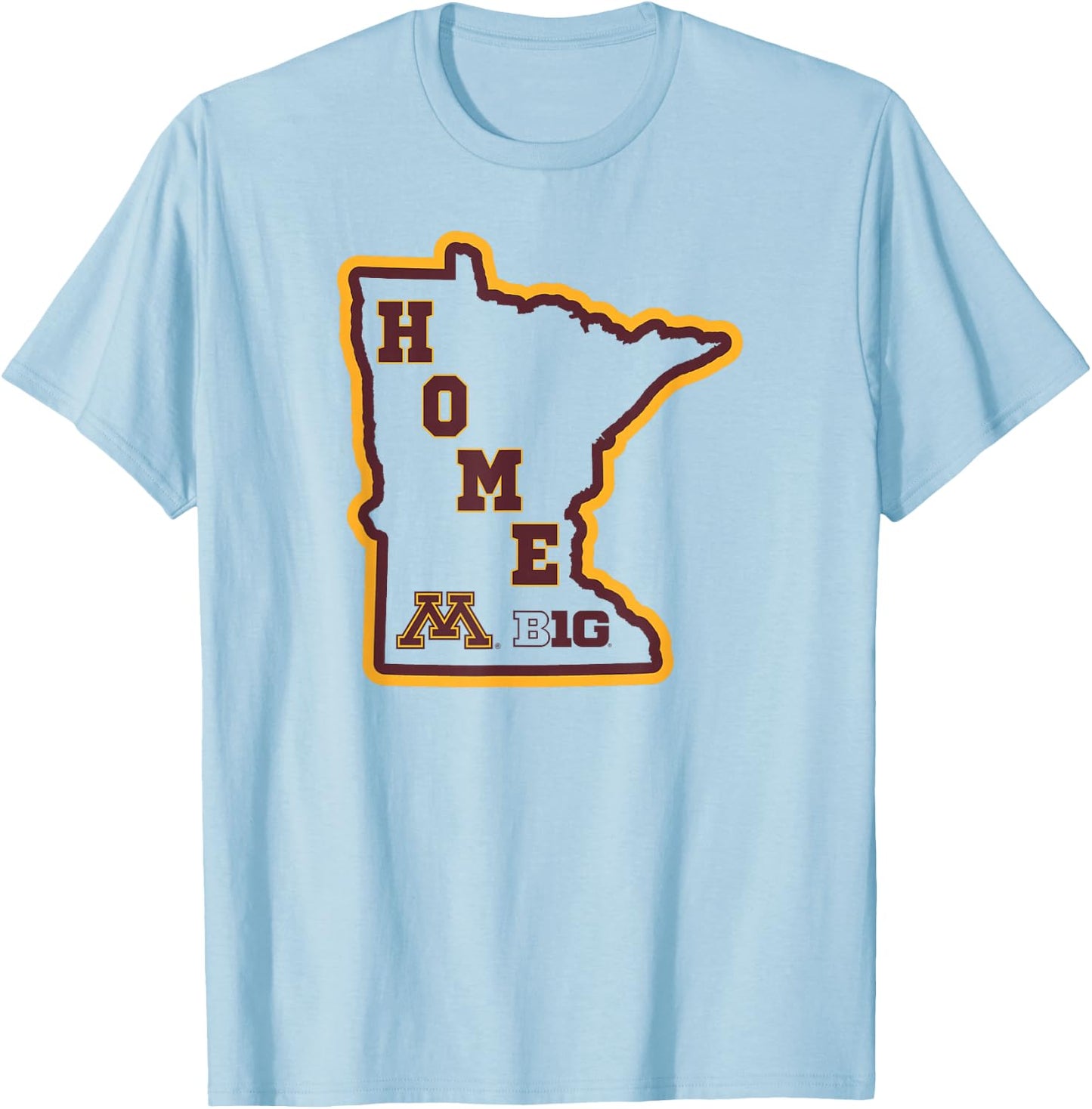 Minnesota Golden Gophers Big 10 Home State Logo T-Shirt - T-Shirt | Light Blue