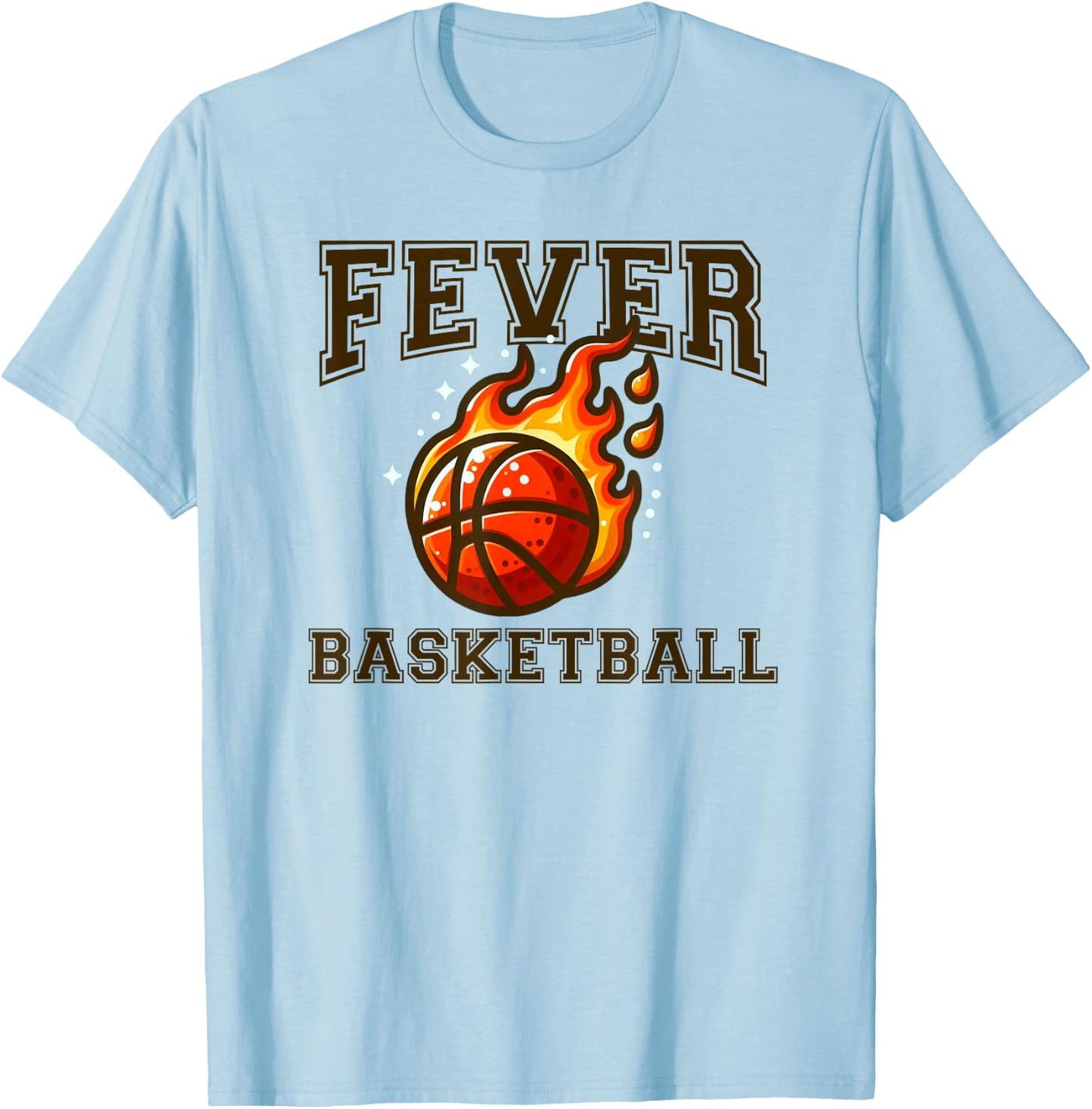 Basketball Fever Vintage Basketball T-Shirt - T-Shirt | Light Blue