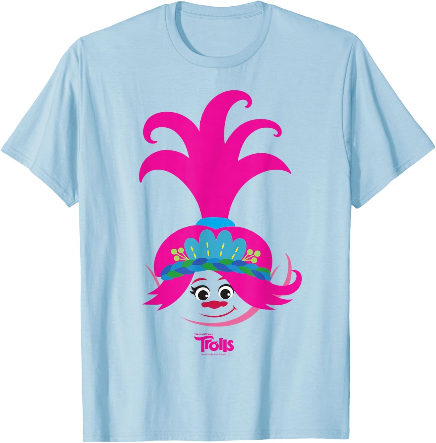 DreamWorks Trolls Poppy Big Face T-Shirt - T-Shirt | Light Blue